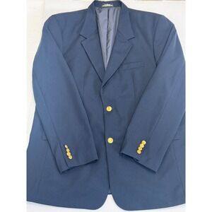 L.L. Bean Blazer Sport Coat Gold Button Classic‎ Business Casual 46 Tall